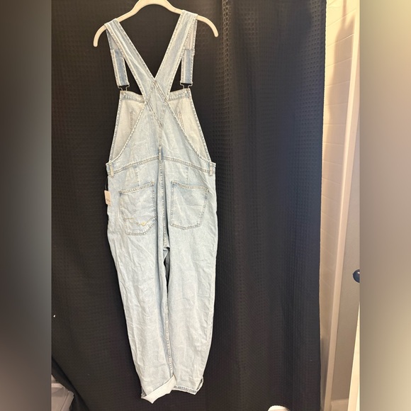 Free People We The Free Ziggy Denim Overalls Medium Blue Moon NWT - Picture 7 of 8
